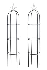 TPFGarden 2er Set Rosensäule Roman II schwarz